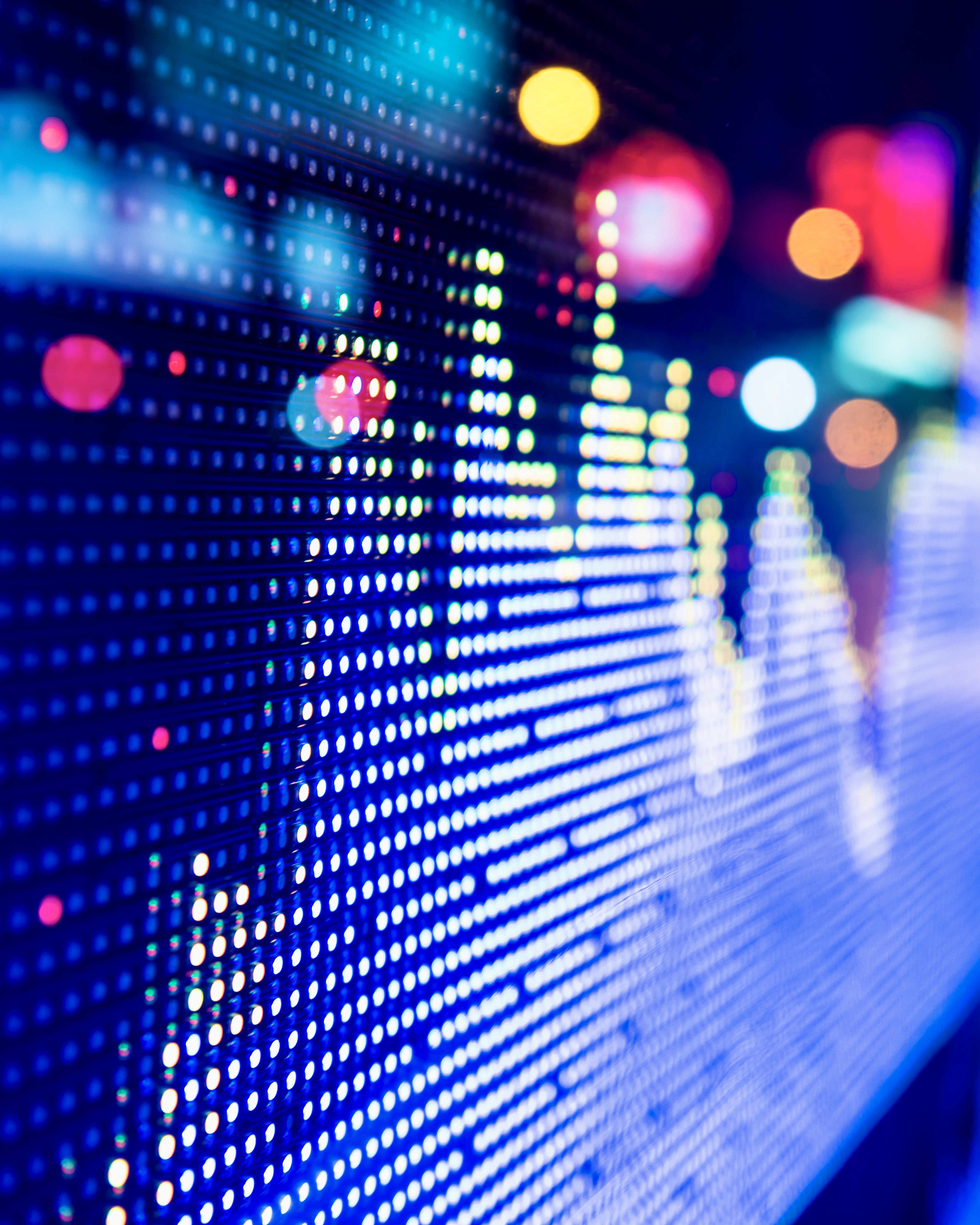 Digital stock market chart display