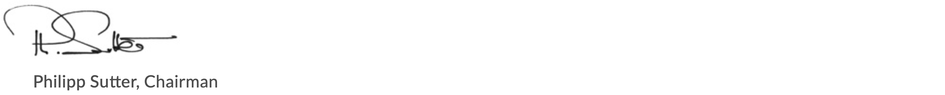 Philipp Sutter's signature - Modern Slavery Statement