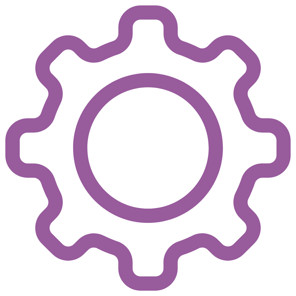 dented wheel icon in purple